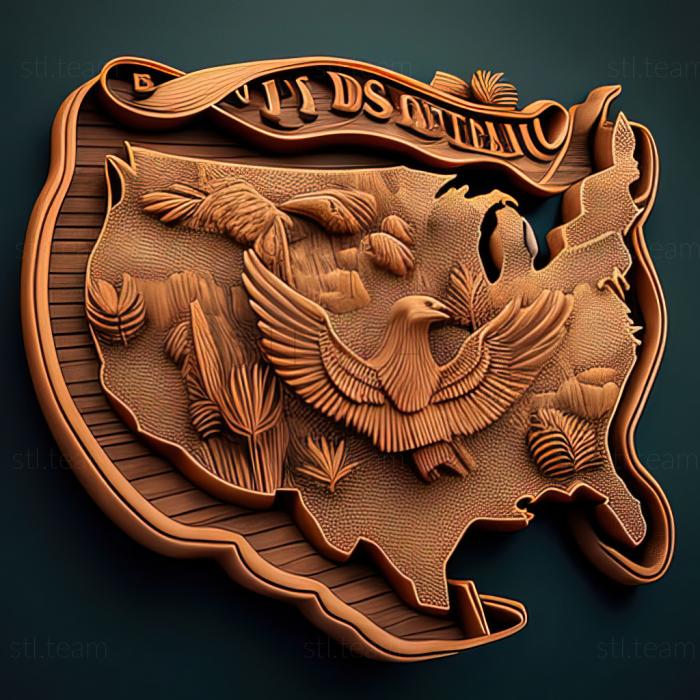 3D model United States United States of America (STL)